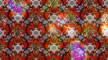 Kahverengi ve kırmızı renkte çiçekler. Raster düz çiçek çizim deseni. Tasarım hediye paketi, tebrik kartları, posterler ve afiş tasarımı.