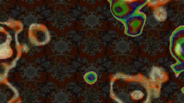 Vadinin çiçekleri kahverengi ve gri renklerde. Raster çiçek desenleri çiziyor..