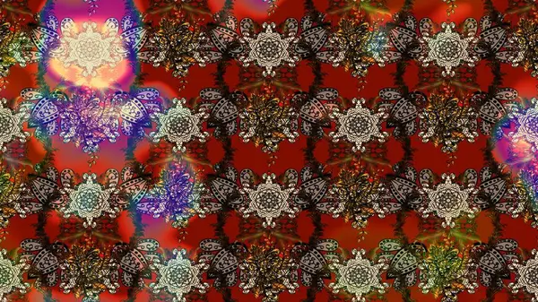 Renkli Bahar Teması eskiz kalıbı. Karalama çiçeği. Zentangle soyut çiçekleri. Raster illüstrasyonu. Düz Çiçek Elementleri Tasarımı. Şirin kumaş deseni.