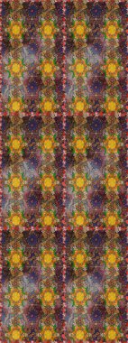 Kahverengi renkte çok kahverengi, zarif küçük çiçekler ve komik böcekler, raster desen, illüstrasyon.