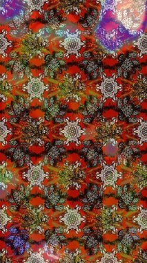 Küçük çiçekteki sevimli çiçek deseni. Kahverengi ve gri renkte çiçekler.