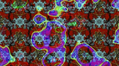 Doğa. Çiçek kompozisyonu. Çiçek arkaplan. Raster deseni. Çiçek kolajı. - Kırmızı ve mavi çiçekler. Küçük çiçekte güzel desen var..