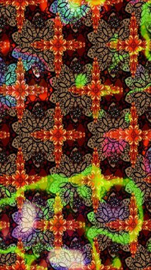 Raster suluboya çiçek deseni, narin çiçekler, kahverengi ve siyah çiçekler, tebrik kartı şablonu. Güzel kumaş deseni.