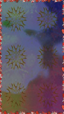 Tarafsız renklerde. 3 boyutlu çiçekler, pürüzsüz. Raster illüstrasyonu.