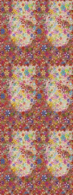 Motley illüstrasyonu. Küçük çiçekte güzel bir desen. Küçük renkli çiçekler. Kusursuz. Moda baskıları için zarif bir şablon. Çiçekli yaz çiçekleri.