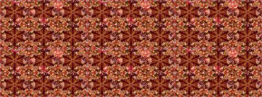 Antika altın tekrarlanabilir duvar kağıdı. Kırmızı ve kahverengi renklerde altın element. Barok tarzında altın çiçekli süs. Damask pürüzsüz tekrarlama deseni.