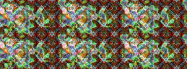 Çiçekli çiçek deseni, suluboya. Yeşil ve kahverengi renkli çiçekler. Renkli Bahar Teması çizim kalıbı. Düz Çiçek Elementleri Tasarım Raster illüstrasyonu.