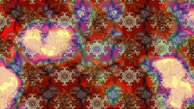 Raster illüstrasyonu. Şatafatlı bahar bahçesi dokusu. Çiçek deseni. Çiçek çizimi arkaplanı.