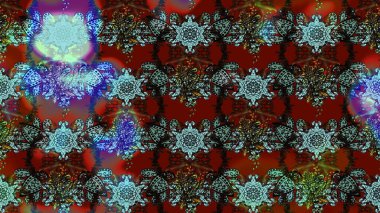 Düz Çiçek Elementleri Tasarımı. Raster illüstrasyonundaki çiçek desenli çizim. Süslü kumaş deseni. Renkli Bahar Teması çizim şablonu.