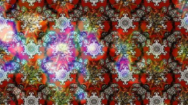 Raster - stok. Eskiz arkaplan modeli. Yapraklı çiçekler ve papatya çiçekleri kahverengi ve gri renklerde.