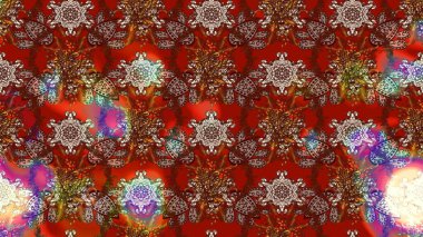 Düz Çiçek Elementleri Tasarımı. Renkli Bahar Teması eskiz kalıbı. Çiçek deseni. Raster çizimi. Güzel kumaş deseni..