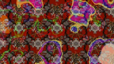 Sketch pattern with fantasy flowers, natural wallpaper, floral decoration curl illustration. Home decor. Paisley print hand drawn elements.