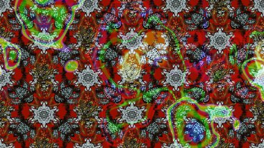 Çiçekli eskiz çizimi. Kahverengi ve kırmızı renkte çiçekler. Düz Çiçek Elementleri Tasarımı. Renkli Yaz Teması çizim şablonu.