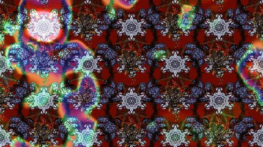 Renkli Bahar Teması eskiz kalıbı. Düz Çiçek Elementleri Tasarımı. Kırmızı ve kahverengi renkte çiçekler. Çiçekle çizim deseni.