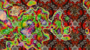 Güzel kumaş deseni. Güzel karalamalı çiçek desenli çizim. Raster illüstrasyonu. Küçük çiçekte sevimli çiçek deseni var..