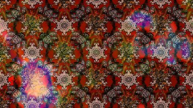 Küçük bir çiçekte eskiz deseni. Raster illüstrasyonu. Güzel kumaş deseni. Güzel çiçek arkaplanı..