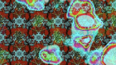 Yumuşak, yaz çiçekleri mavi ve kahverengi renklerde. Küçük çiçekteki sevimli çiçek deseni. Raster illüstrasyonu. Raster deseni.