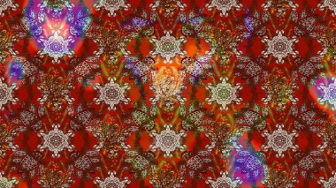 Kahverengi ve kırmızı renkte çiçekler. Çiçekli karalama şeklinde Raster çiçek deseni. Nazik, sevimli çiçek arkaplanı..