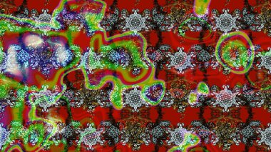 Düz Çiçek Elementleri Tasarımı. Zentangle soyut çiçekleri. Güzel kumaş deseni. Karalama çiçeği. Raster illüstrasyonu. Renkli Bahar Teması çizim şablonu.