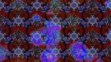 Düz Çiçek Elementleri Tasarımı. Renkli Bahar Teması eskiz kalıbı. Raster illüstrasyonundaki çiçek desenli çizim. Güzel kumaş deseni.