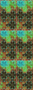 Yeşil ve kahverengi renklerde altın bir element. Barok tarzında altın çiçekli süs. Altın çiçekli, pürüzsüz desen. Damask arkaplanı.