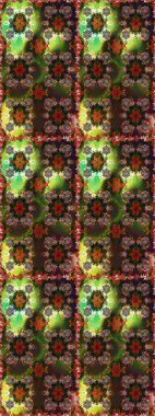 Tekstil tasarımı için kahverengi ve gri renkli geleneksel halk çiçekleri buketi. Çiçeksiz desenli nakış işlemeli gelincikler ve vadi zambaklarıyla.