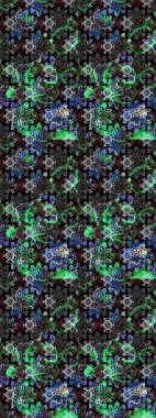 Raster illüstrasyonu. Robot resim. Küçük çiçekte sevimli çiçek deseni var..