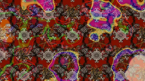 Sketch pattern with fantasy flowers, natural wallpaper, floral decoration curl illustration. Home decor. Paisley print hand drawn elements.