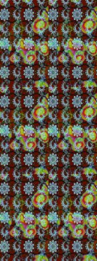 Hediye ambalaj kağıdı, tebrik kartları, posterler ve pankart tasarımı. Tarafsız ve kahverengi renkte çiçekler. Raster düz çiçek çizim deseni.