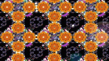 Organik elementler. Suluboya etkisi. Raster deseni. Botanik çizim deseni.