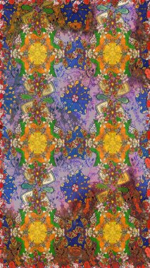 Moda baskıları için zarif bir şablon. Kahverengi çiçekli bahar çiçekleri. Küçük renkli çiçekler. Küçük çiçekte güzel bir desen. Motley illüstrasyonu.