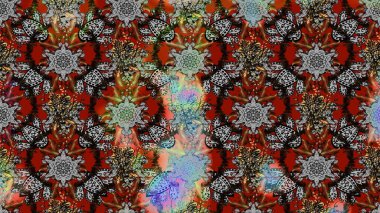 Gri ve kahverengi renkte zarif çiçekli suluboya. Raster illüstrasyonu. Düz Çiçek Elementleri Tasarımı. Renkli Bahar Teması çizim şablonu.