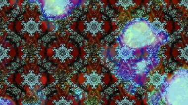 Yumuşak, bahar çiçekleri mavi ve kahverengi renklerde. Raster illüstrasyonu. Raster çiçek desenli ve çiçekli..