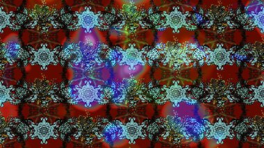 Süslü kumaş deseni. Düz Çiçek Elementleri Tasarımı. Renkli Bahar Teması eskiz kalıbı. Raster illüstrasyonunda çiçek deseni çizimi.