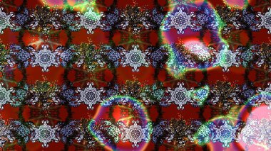 Kahverengi ve kırmızı renkli şirin tekstil. Çiçek arkaplan. Renkli çizim kalıbı. Çiçek duvar kâğıdı. Raster illüstrasyonu.