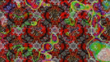 Renkli Bahar Teması eskiz kalıbı. Çiçekli çizim şekli. Kahverengi ve kırmızı renkte çiçekler. Düz Çiçek Elementleri Tasarımı.