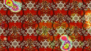 Kahverengi ve kırmızı renkte güzel çiçekler, suluboya desenli, duvar kağıdı, kart ya da kumaş için fayanslı eskizler. Raster..