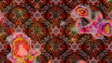 Çiçekli çiçek deseni, suluboya. Raster deseni. Süslü kumaş deseni.