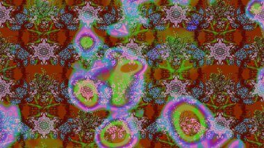 Kumaş, tekstil, duvar kağıdı baskısı için. Tomurcukları papatya çiçekleri olan sevimli bir çiçek deseni. Eski usul. Eskiz geçmişi. Raster illüstrasyonu. Miles Fleur, dandik süs.