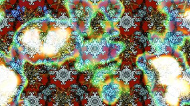 Raster Modaya uygun kumaş deseni. Tarafsız ve yeşil renkli şirin çiçek desenleri. Renkli Bahar Teması eskiz kalıbı. Düz Çiçek Elementleri Tasarımı.