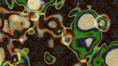 Küçük çiçekteki sevimli çiçek deseni. Robot resim. Raster illüstrasyonu.