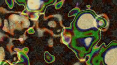 Küçük çiçekteki sevimli çiçek deseni. Robot resim. Raster illüstrasyonu.