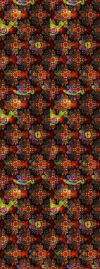 Raster illüstrasyonu. Eski usul küçük çiçekli şirin bir eskiz deseni. Moda arka planında parlak buketler. Kumaş, duvar kâğıdı ve kağıda yazdırmak için gelişen arkaplan.