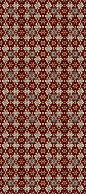 Klasik oryantal desen kahverengi, kırmızı ve bej renkler üzerine. Geleneksel raster ve altın desen. Damask pürüzsüz süsü.