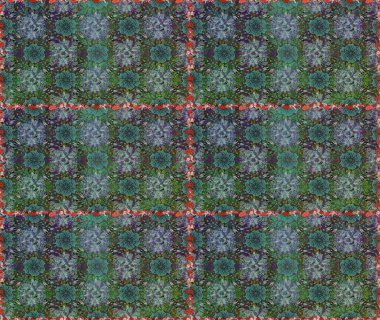 Yeşil ve gri renkli çiçekler. Çiçeksiz desenli arka plan. Tişört baskısı için çiçek boyama rasteriName.