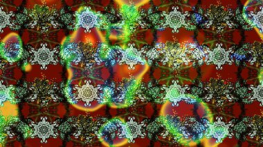 Raster çiçekleri klasik tarzda çizilmiş. Yumuşak, yeşil ve kahverengi renklerde bahar çiçekleri. Raster illüstrasyonu. Çiçekli yumuşak çizim deseni.