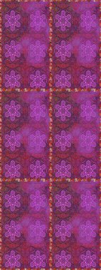 Mor ve mor renkli çiçekler. Tropik çiçekler. Tişörtsüz arka plan deseni.