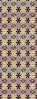 Raster illüstrasyonu. Bej renklerde. Çiçek buketleriyle klasik tarzda eskiz deseni.