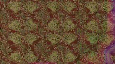 Renkli unsurlarla hareketli arka plan görüntüleri. Çiçekler. Eski model. Bayrak tarzı. Video kaydı. Şablon. Döngü. Kusursuz.. 