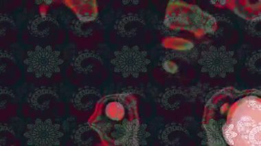 Renkli unsurlarla hareketli arka plan görüntüleri. Çiçekler. Eski model. Bayrak tarzı. Video kaydı. Şablon. Döngü. Kusursuz.. 